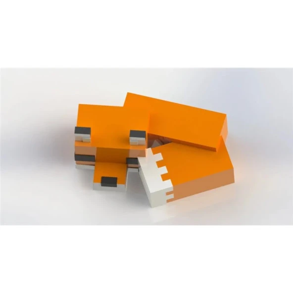 Minecraft Fox Uyuyan Tilki - Resim 2