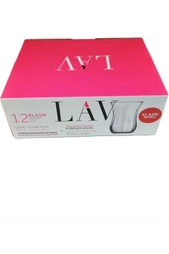Lav Klasik Optikli Çay bardak 12li - Resim 2