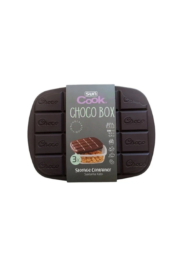 PTTAVM: Sun Plastik Choco Box 3 Lü Saklama Kabı