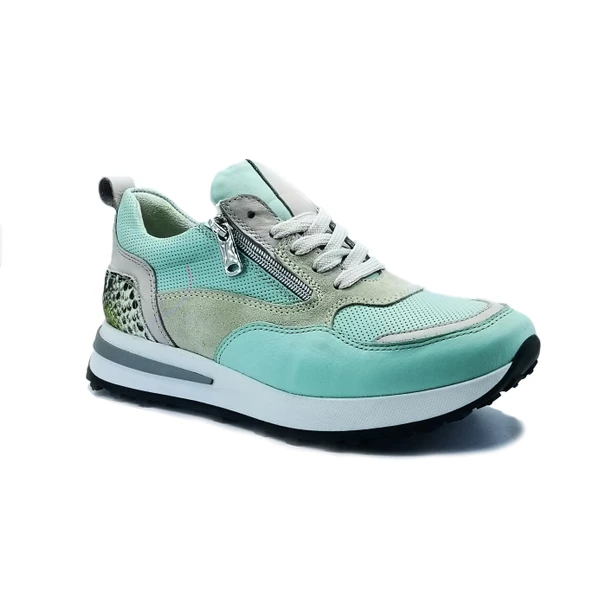 Janestt Kadın Hakiki Deri Bağcıklı Fermuarlı Sneaker 113-2921 ürün görseli 1