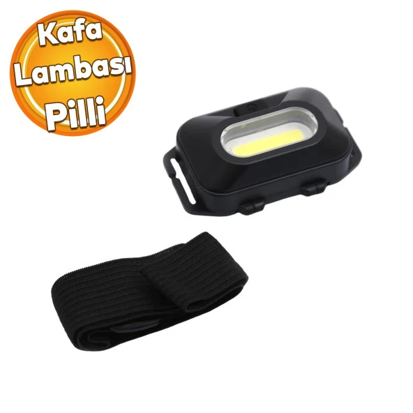 Klasik Pilli Kafa Lambası Bisiklet Reflektörü Ledli Kamp Kafa Feneri El Feneri Aydınlatma ürün görseli 1