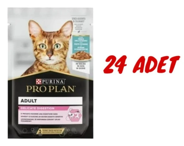 Pro Plan Pouch Sos İçinde Okyanus Balıklı Yetişkin Kedi Konservesi 85 Gr X 24 Adet ürün görseli 1