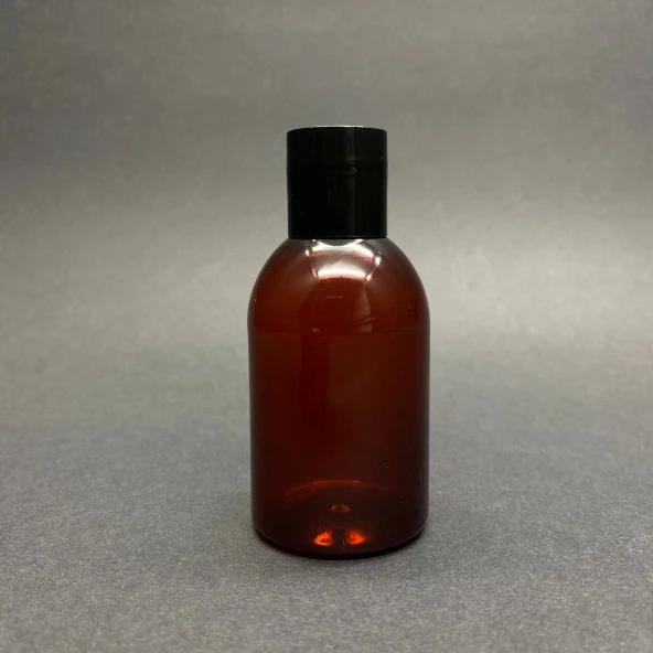 50 cc Amber Pet Şişe  - Siyah Kapaklı- 50ml Kahverengi Plastik Şişe- x 10 Adet ürün görseli 1
