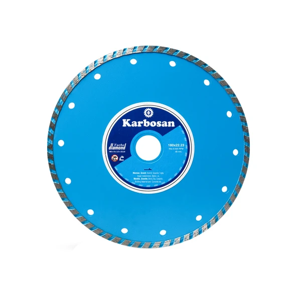 Karbosan Turbo Elmas Mermer Granit Kesici Disk 180x2.2x22.23 ürün görseli 1