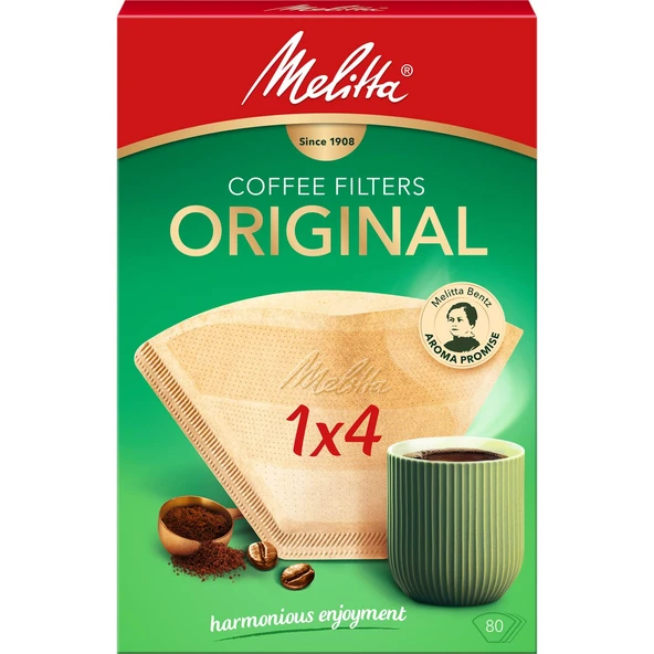 Melitta 1x4 Original Kahverengi Kahve Filtre Kağıdı ürün görseli 1