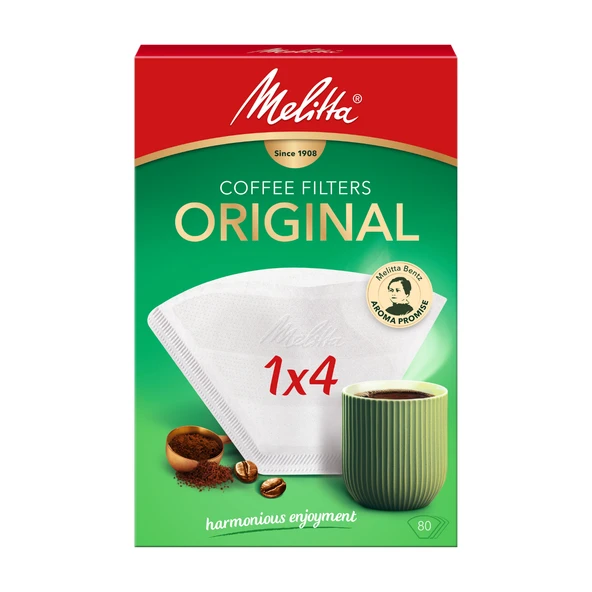 Melitta 1x4 Original Beyaz Kahve Filtre Kağıdı ürün görseli 1