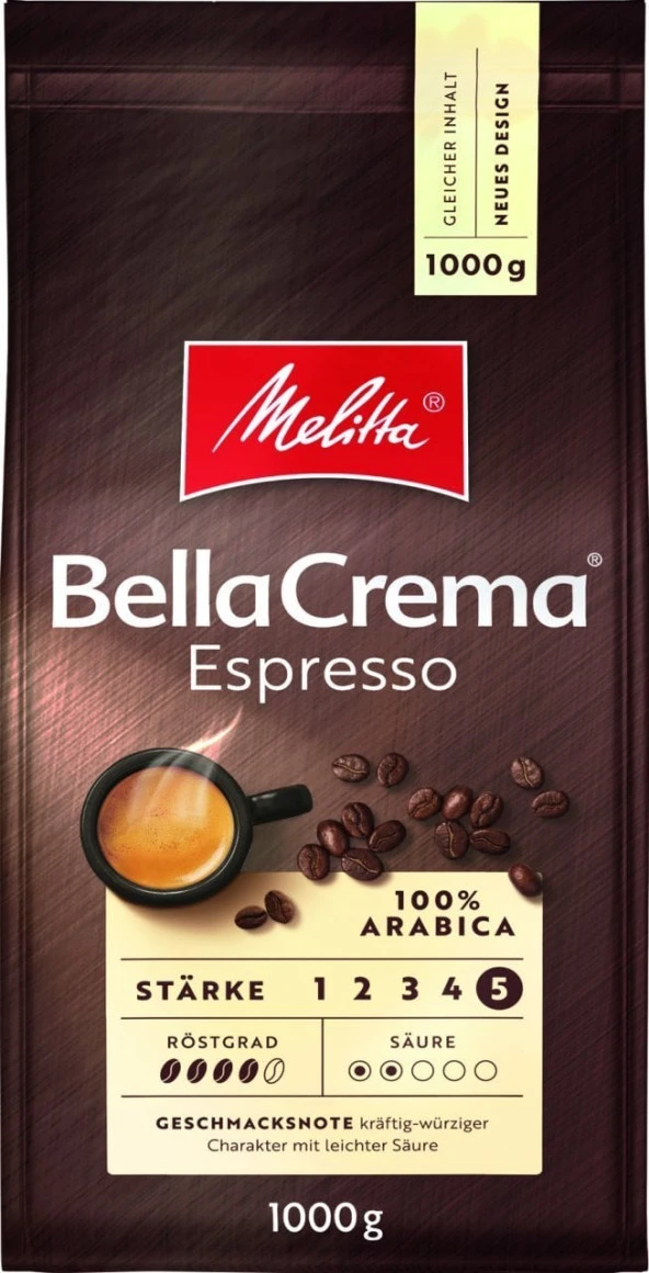 Melitta BellaCrema Espresso Çekirdek Kahve 1KG ürün görseli 1