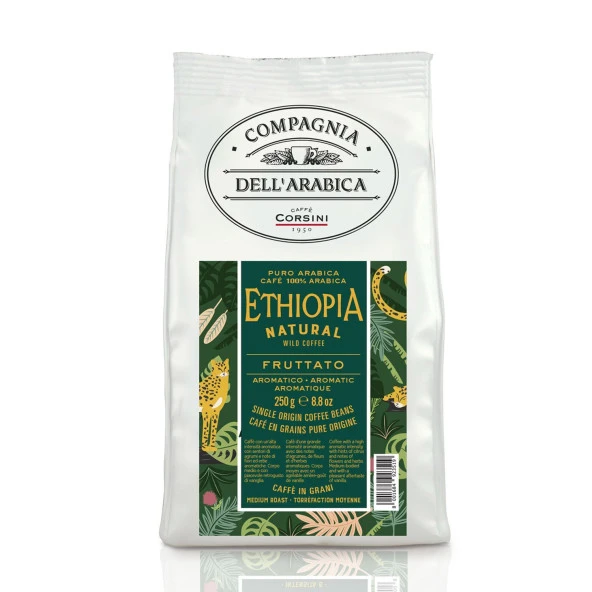 Caffe Corsini Etiyopya %100 Arabica Çekirdek Kahve 250GR ürün görseli 1