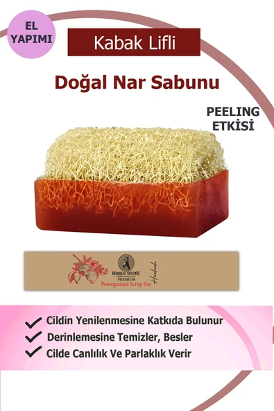 Hürrem Sultan Doğal Kabak Lifli Nar Sabunu 130 Gr ürün görseli 1