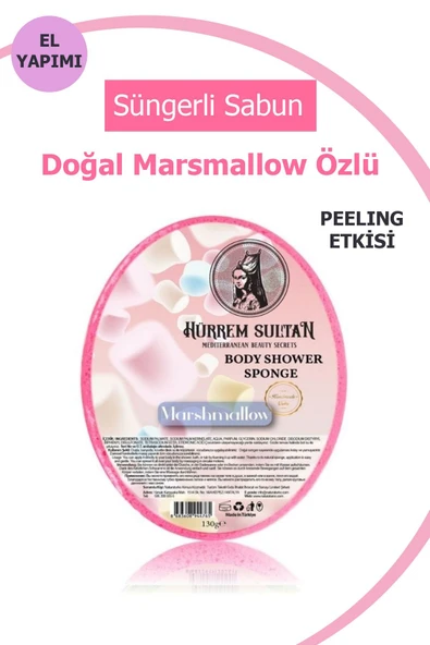 Hürrem Sultan Doğal Marshmallow Süngerli Sabun 130 Gr ürün görseli 1