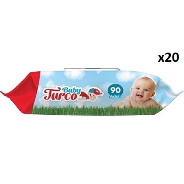 Baby Turco Klasik 90 Yaprak 20'li Paket Islak Havlu Mendil ürün görseli 1