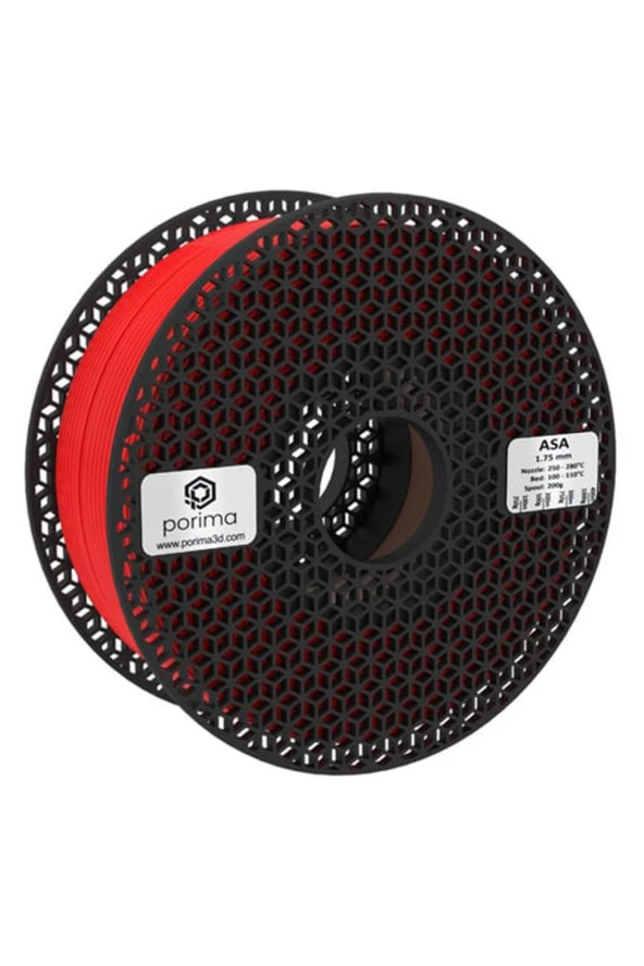 Porima ASA 1.75mm Kırmızı RAL3020 Filament 1 Kg ürün görseli 1