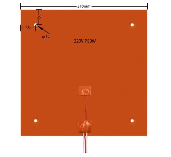 310x310 Silikon ısıtıcı Tabla(220V 750W) ürün görseli 1