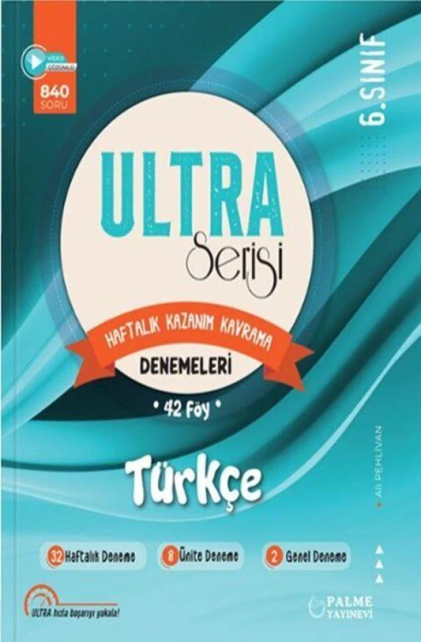 6. Sınıf Türkçe Ultra Serisi Denemeleri 42 Föy Palme Yayınları ürün görseli 1
