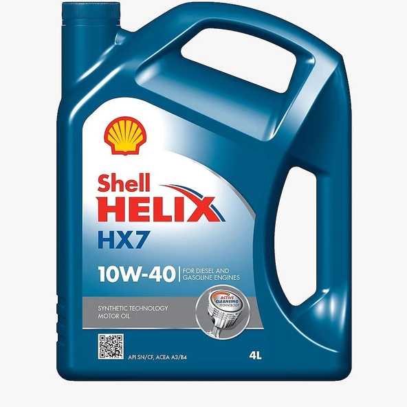 SHELL HELİX BENZİNLİ+DİZEL+LPG HX7 10W-40 4LT ÜT:2024 ürün görseli 1