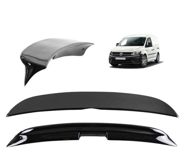 AUTOGP Vw caddy bagaj üstü spoiler siyah boyalı plastik 2003+ ürün görseli 1