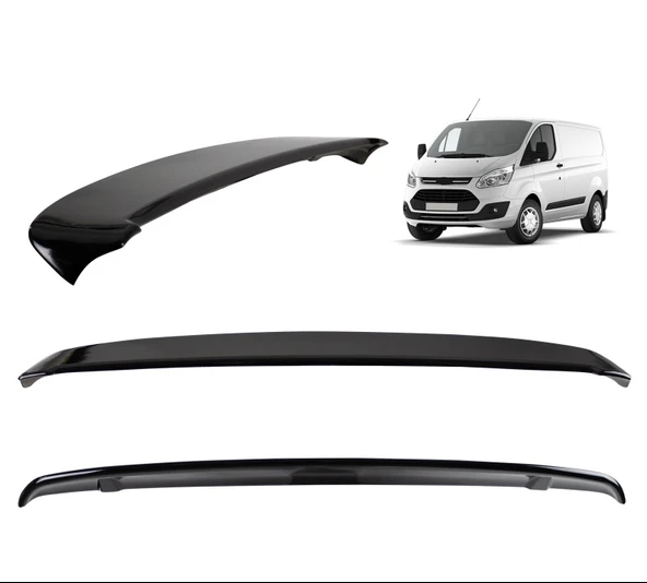 AUTOGP Ford custom bagaj üstü spoiler siyah boyalı plastik ürün görseli 1