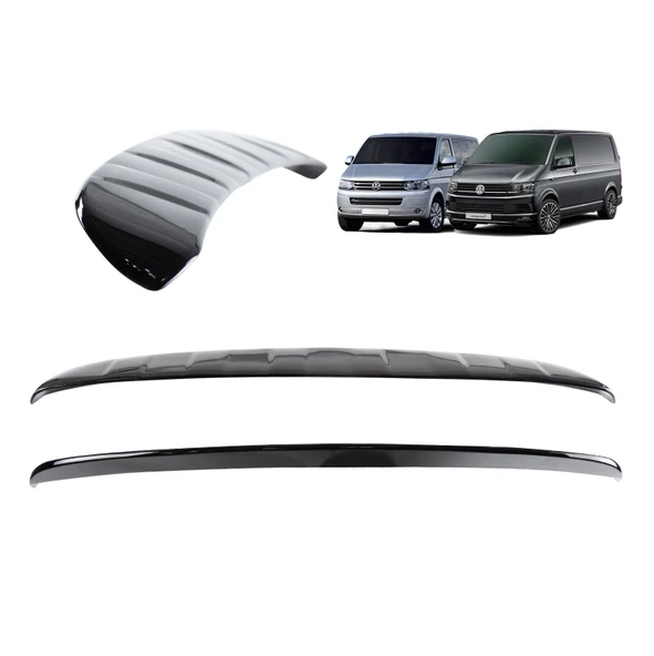 AUTOGP Vw t5 t6 bagaj üstü spoiler siyah boyalı plastik 2003+ ürün görseli 1