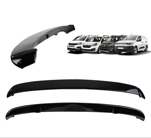 AUTOGP Fiat doblo 4 bagaj üstü spoiler siyah boyalı plastik 2023+ ürün görseli 1