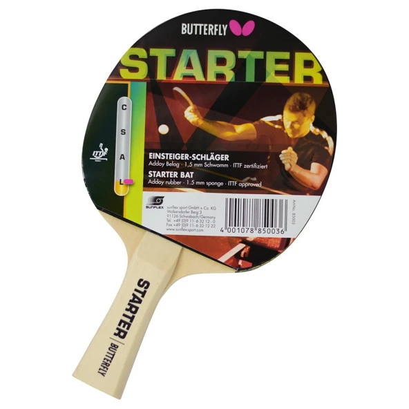 Butterfly Starter ITTF Onaylı Masa Tenisi Raketi - 85003 ürün görseli 1