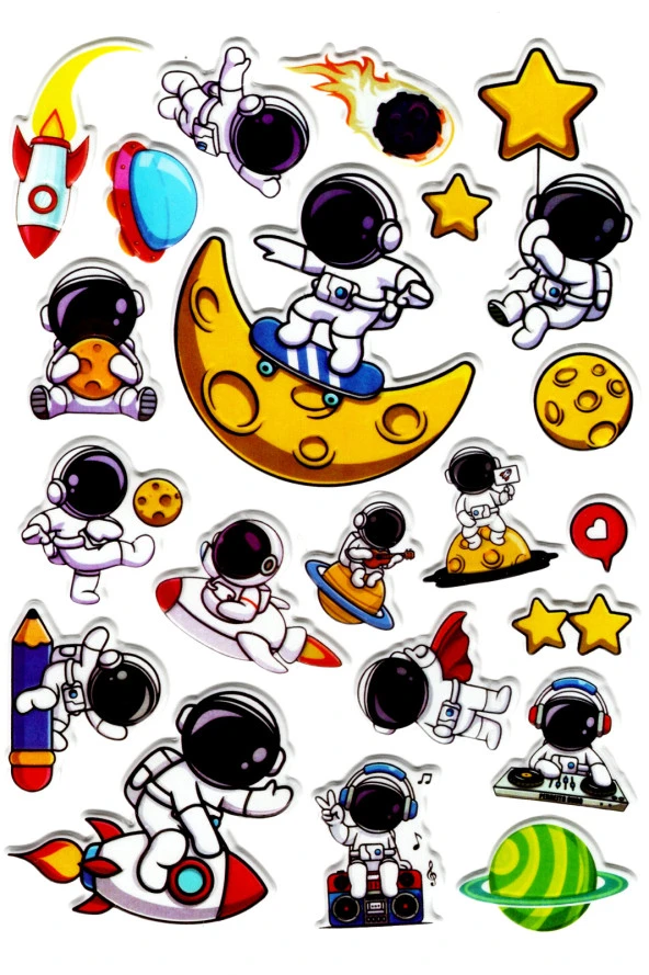 Sticker Kabartmalı Stiker Defter Planlayıcı Etiket (YQA012)-20x14cm - Moon Astranot ürün görseli 1