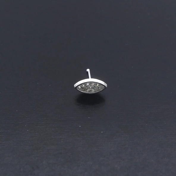 925 Ayar Gümüş Zirkon Taşlı Oval Hızma HZ-104 ürün görseli 1