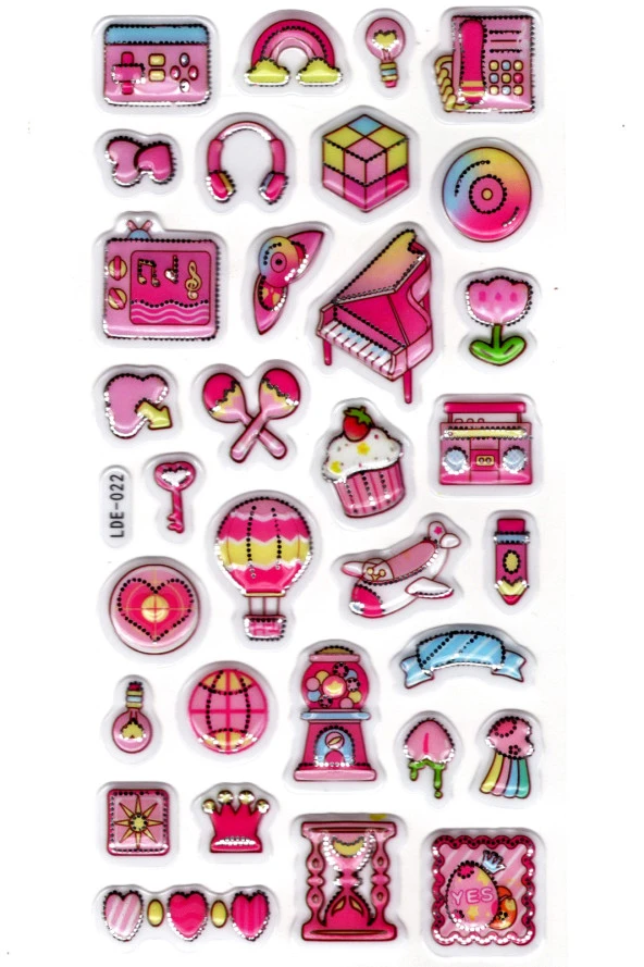 Sticker Kabartmalı Stiker Defter Planlayıcı Etiket (Lde022)-19x9cm - Nostaljik Telefon ürün görseli 1