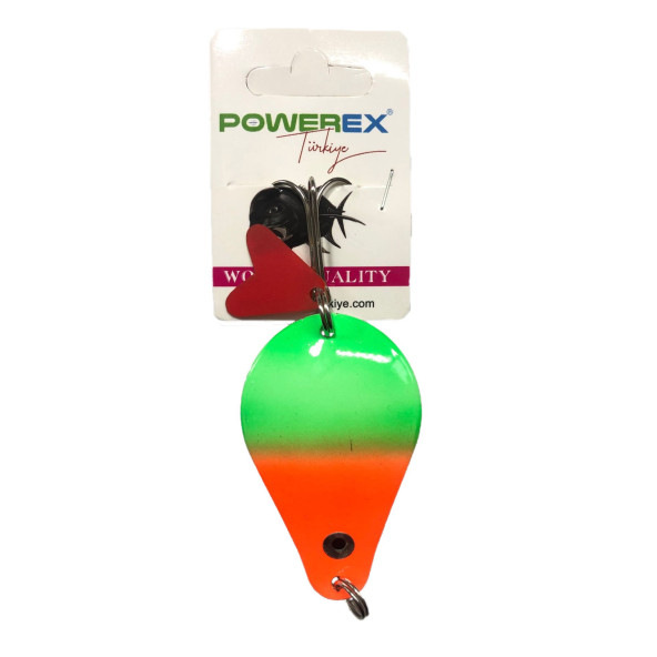 Turna Kaşığı 30 Gram Armut Model Powerex Pike 30 Gr. 6,5 Cm. Metal Kaşık Sahte Yem Turna Kaşığı no:222 ürün görseli 1