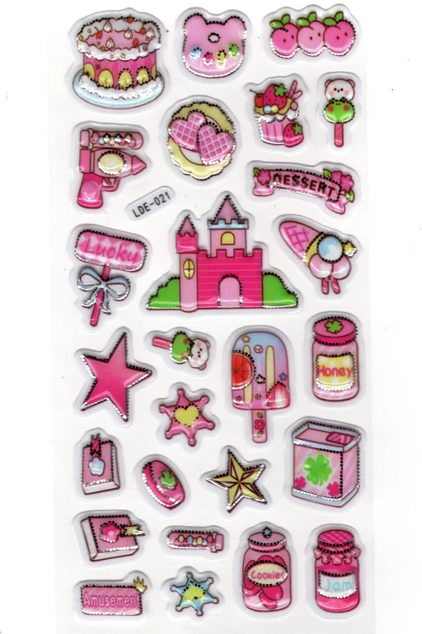 Sticker Kabartmalı Stiker Defter Planlayıcı Etiket (Lde021)-19x9cm - Pasta Kurabiye ürün görseli 1
