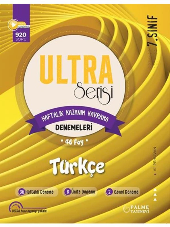 PALME 7.SINIF ULTRA TÜRKÇE HAFTALIK KAZANIM KAVRAMA DENEMELERİ ürün görseli 1