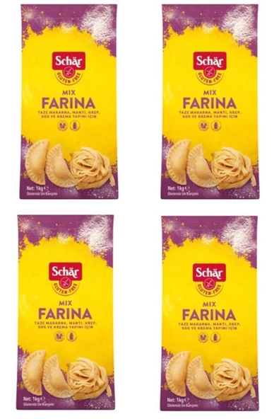 Schar Mix Farina Glutensiz 1000G Makarna Erişte Mantı Unu 4 Adet ürün görseli 1