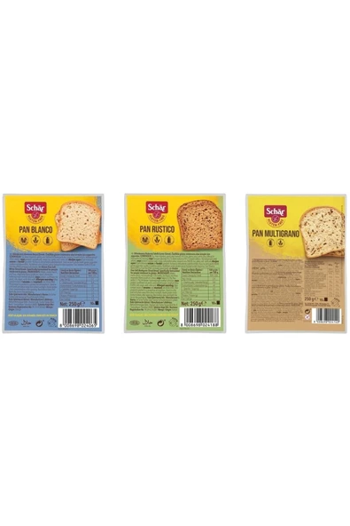 Schar Pan Blanco Dilimli Ekmek - Schar Rustico Lifli Ekmek - Multıgrano Ketenli Ayçekirdekli Ekmek ürün görseli 1