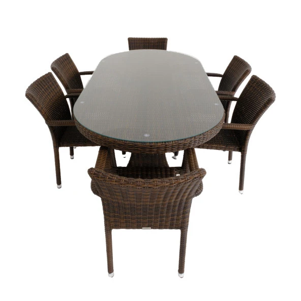 Sunsire 100x200  Rattan Bahçe Masa Takımı | Rehome ürün görseli 1