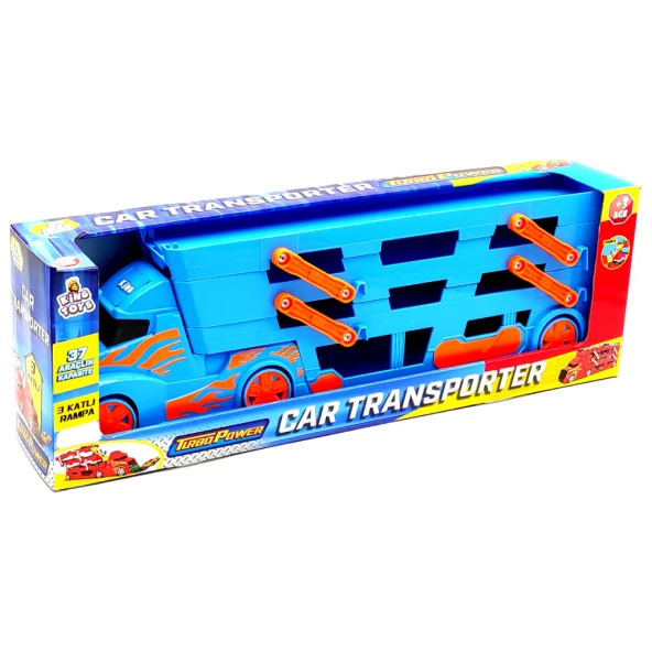 King Toys Yarış Parkurlu Taşıyıcı Tır Mavi 1033 ARABASIZ Mavi ürün görseli 1