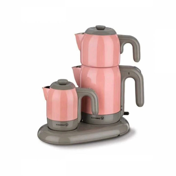 KORKMAZ A353-02 MİA ÇAY KAHVE MAKİNESİ PEMBE/GRİ ürün görseli 1