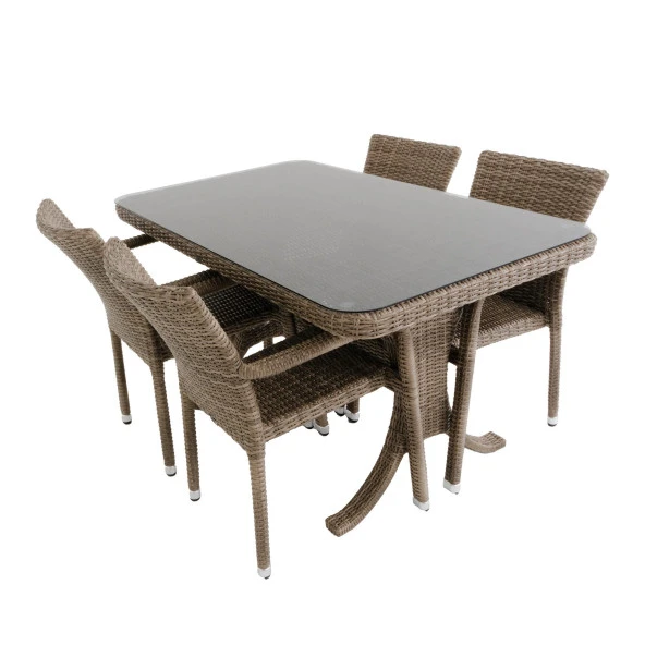 Peter 80x140 Rattan Bahçe Masa Takımı | Rehome ürün görseli 1