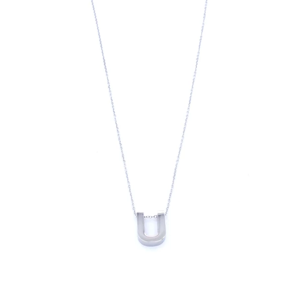 316L Çelik U Harf Kolye 55 cm KLY-555 ürün görseli 1