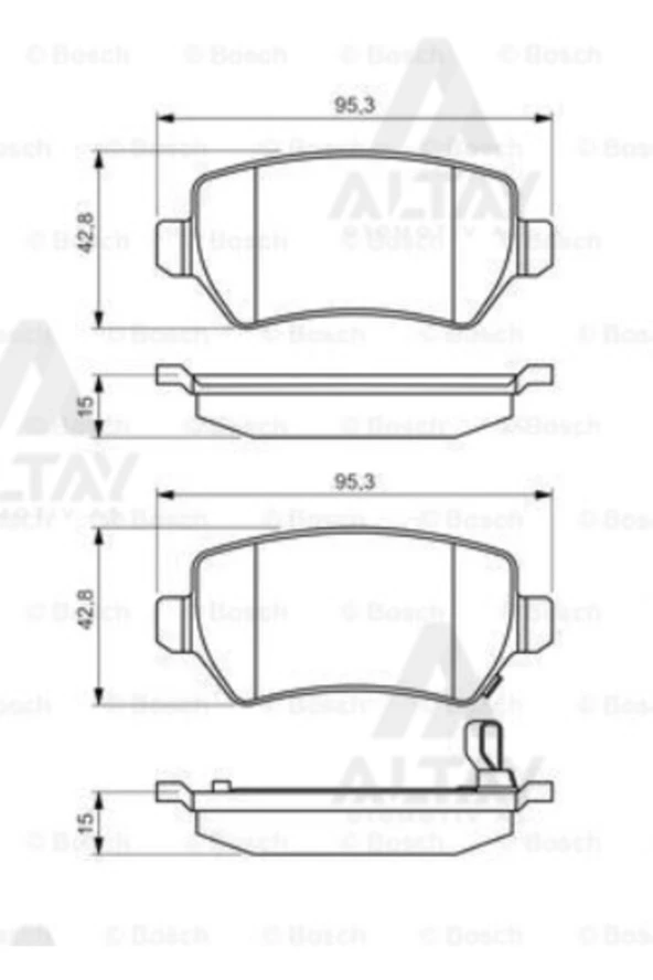 Fren Balata Astra H-g 98-12 / Zafıra 01= / Combo C 01= Arkabsh-0986495218 Bsh-0986495218 ürün görseli 1