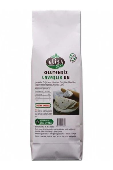 elisa gold Glutensiz Lavaşlık Un 1kg ürün görseli 1