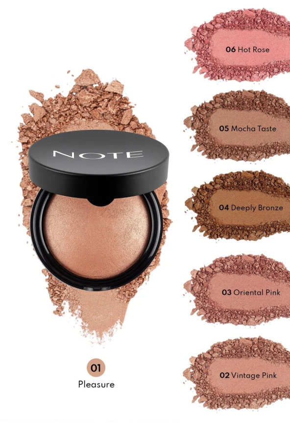 Note Cosmetics Baked Allık 01 Pleasure Işıltılı Highlighter - Resim 2