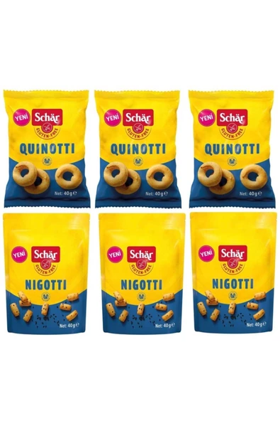 Schar Quinotti Glutensiz Kraker 3 Adet - Schar Nigotti Çörek Otlu Glutensiz 3 Adet ürün görseli 1