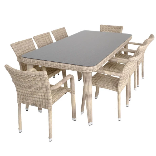 Peter 100x215 Rattan Bahçe Masa Takımı | Rehome ürün görseli 1