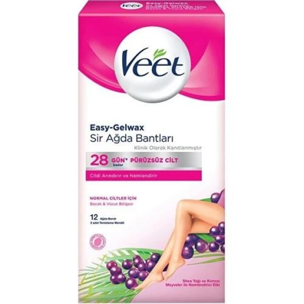 Veet Ağda Bandı 12 li Normal Ciltler için Yeni ürün görseli 1