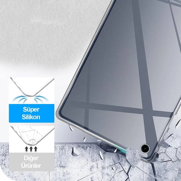 Tab A9 Plus Uyumlu Kılıf Tablet Süper Silikon Kapak - Resim 5