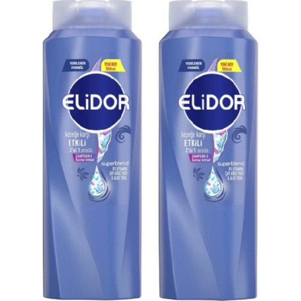 Elidor 2'si 1 Arada Kepeğe Karşı Etkili Şampuan 500ML 2'li ürün görseli 1