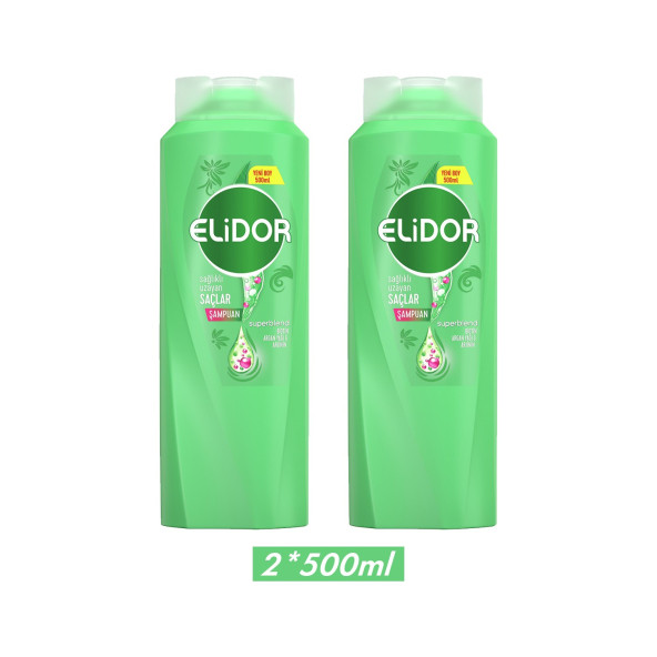 Elidor Şampuan Sağlıklı Uzayan Saçlar 500ml 2 Adet ürün görseli 1