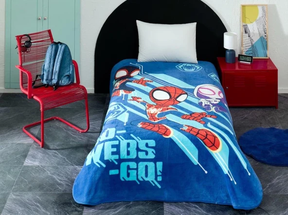 Spiderman Lisanslı Tek Kişilik Battaniye ürün görseli 1