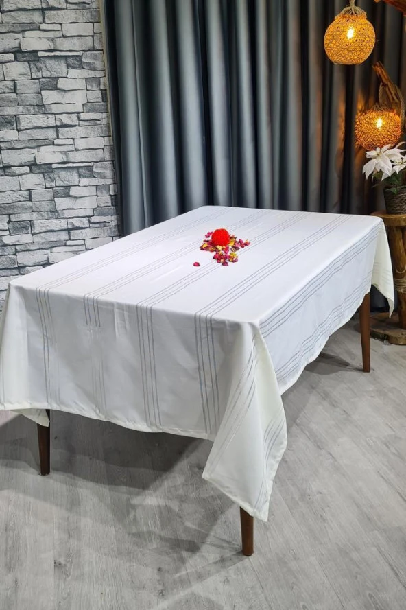 Corvver Dertsiz Masa Örtüsü 155x220 Krem ürün görseli 1