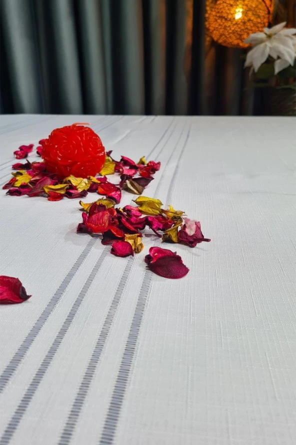Corvver Dertsiz Masa Örtüsü 155x220 Krem - Resim 4