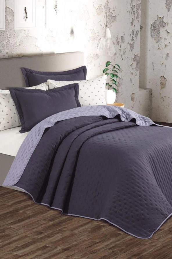 Washed Soft Çift Taraflı 6 Parça Çeyiz Seti Gri ürün görseli 1